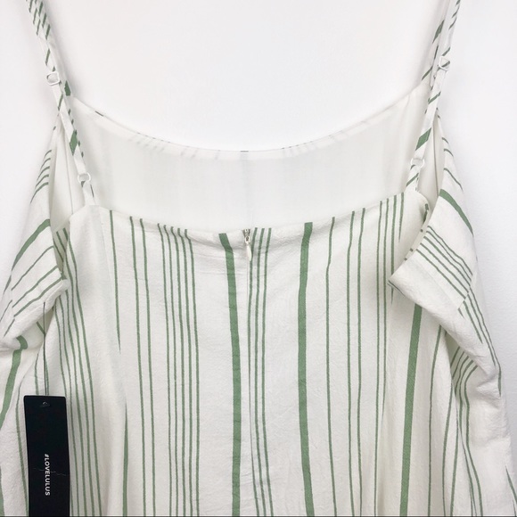 Lulu’s Light Green Striped Mini Dress NWT Size L - Picture 5 of 14